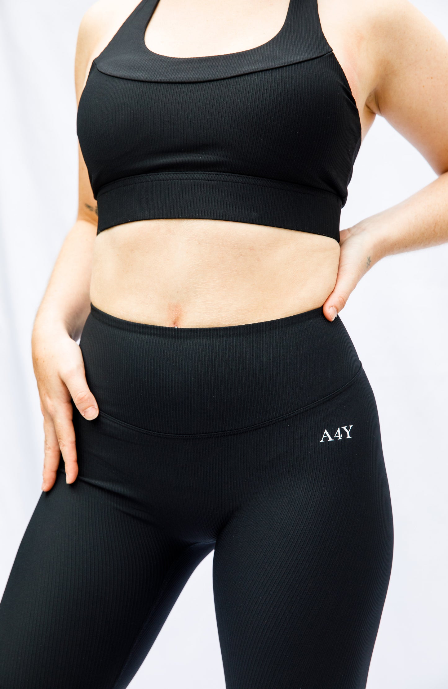 Textured Sculpt Seamless Leggings & Strappy Crop Bra Set