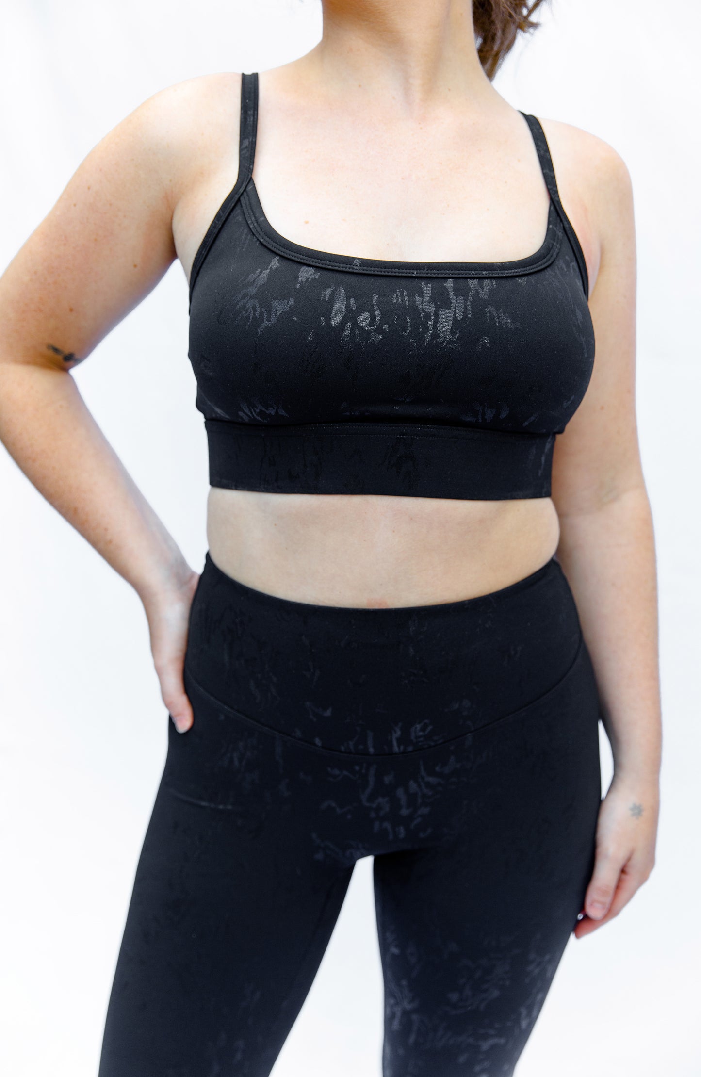 Women's A4Y Sport Chic Black Set | Leggings and Top