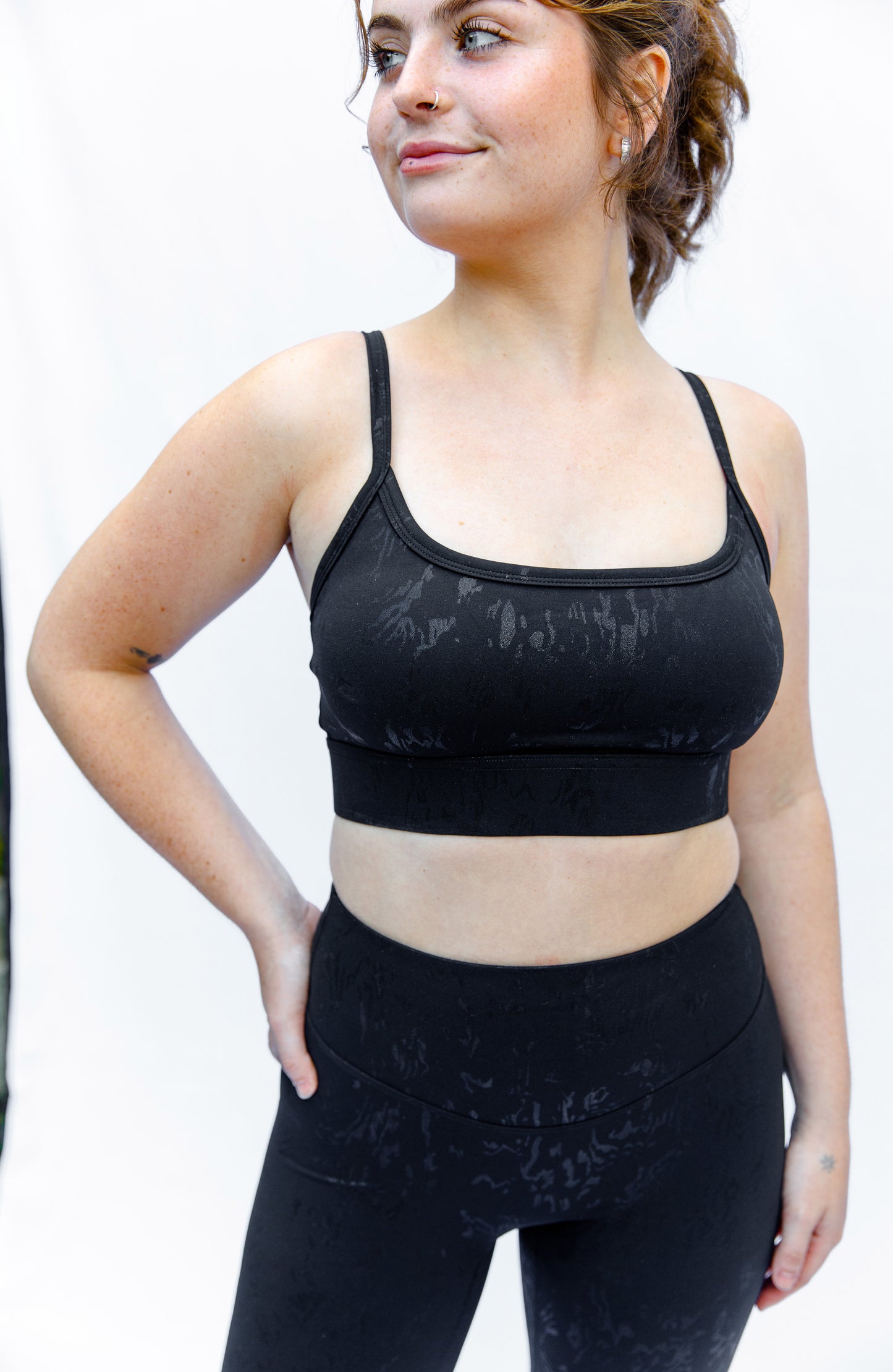 Women's A4Y Sport Chic Black Set | Leggings and Top
