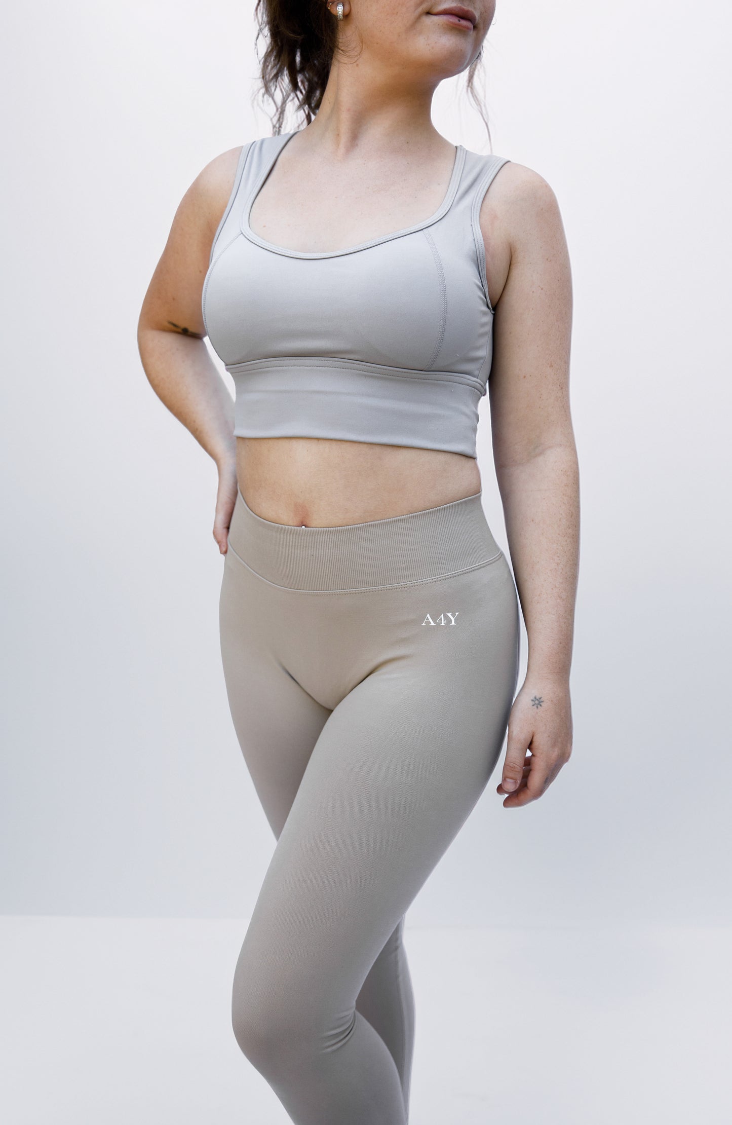 Beige Seamless Sculpting Leggings