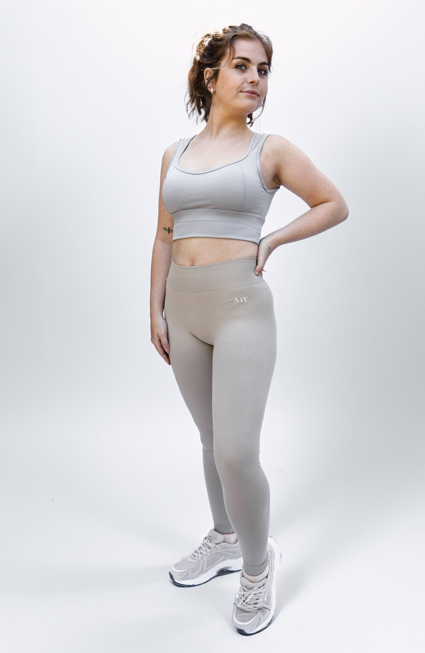 Beige Seamless Sculpting Leggings