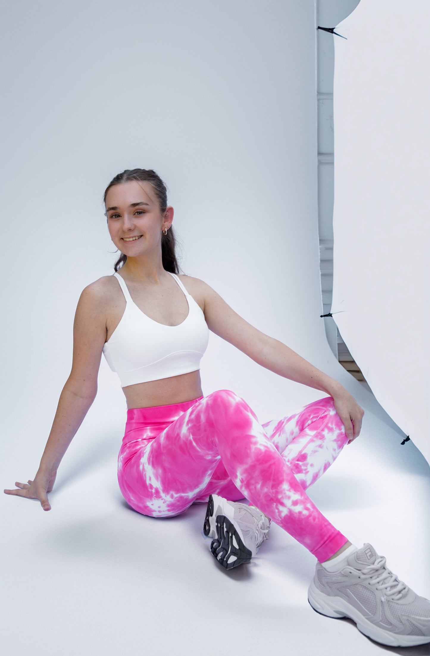 Pink Tie-Dye Seamless Sculpting Leggings