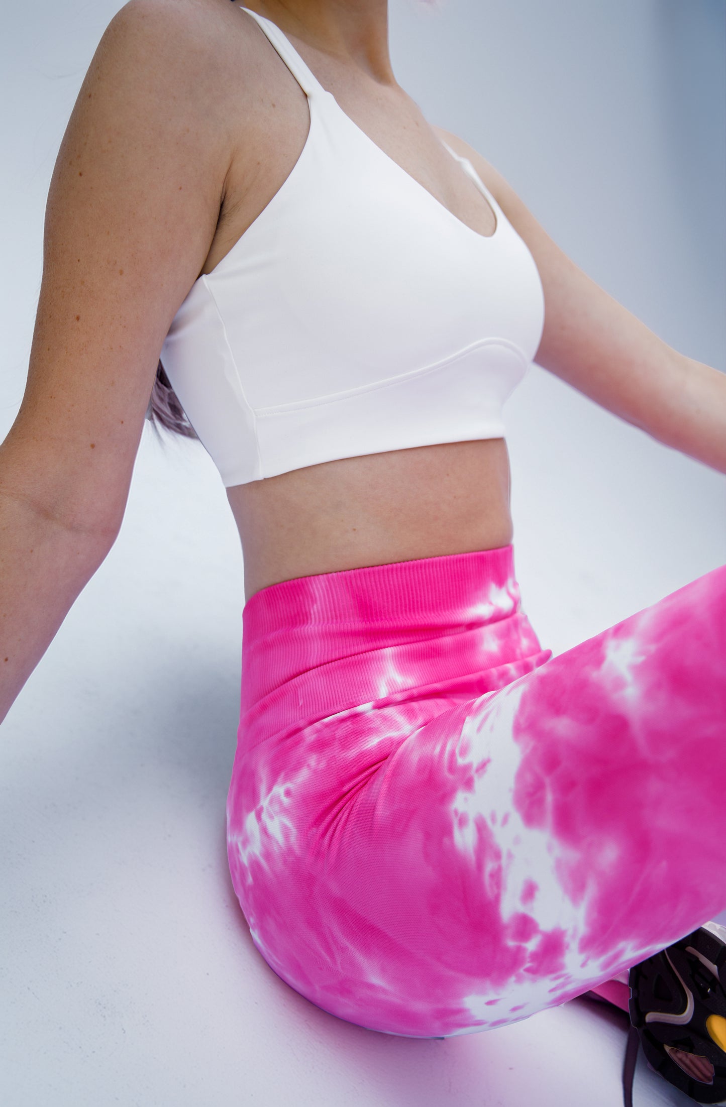 Pink Tie-Dye Seamless Sculpting Leggings