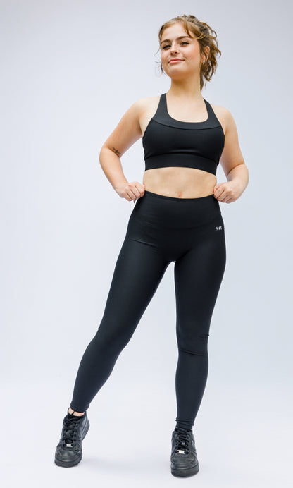 Textured Sculpt Seamless Leggings & Strappy Crop Bra Set