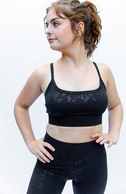 Women's A4Y Sport Chic Black Set | Leggings and Top