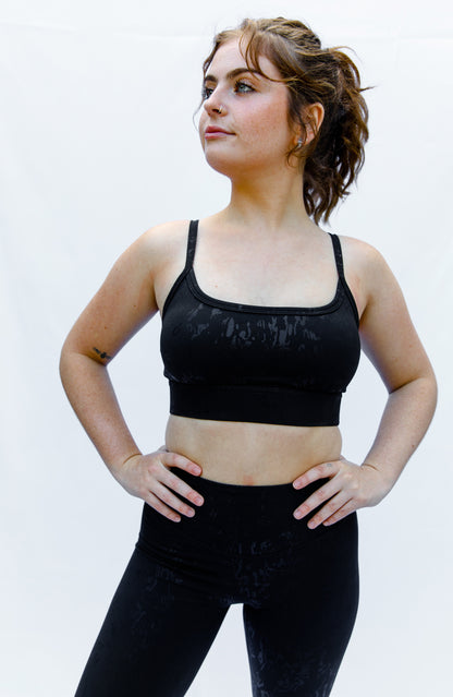 Women's A4Y Sport Chic Black Set | Leggings and Top