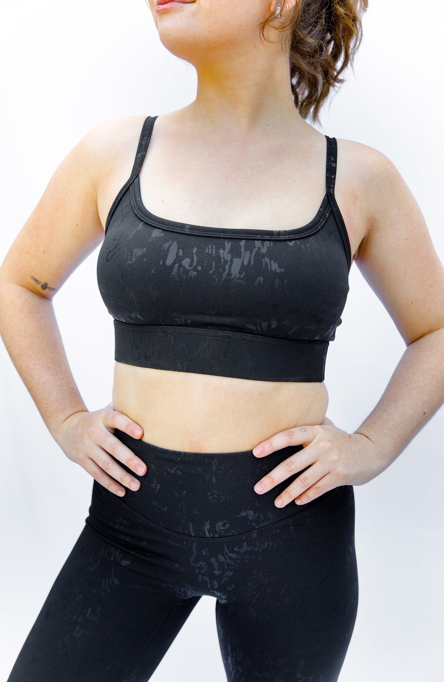 Women's A4Y Sport Chic Black Set | Leggings and Top