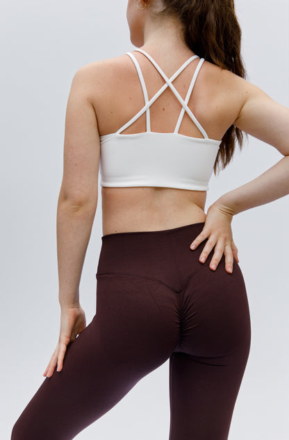 Chocolate Brown V-Waist Seamless Leggings