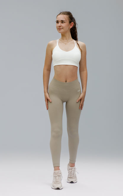 Beige Seamless Sculpting Leggings