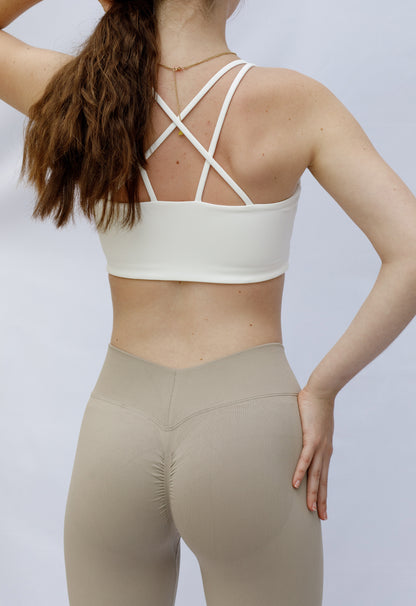 Beige Seamless Sculpting Leggings