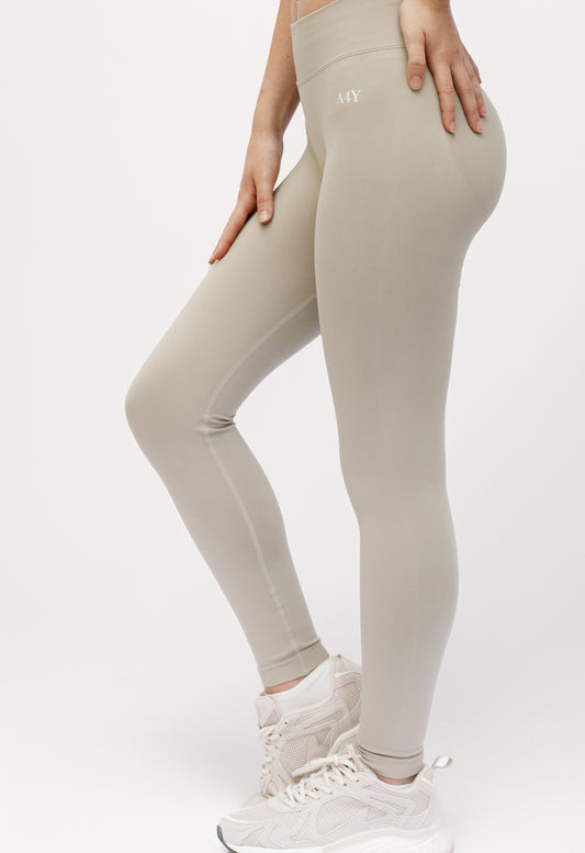 Beige Seamless Sculpting Leggings