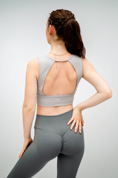 Light Grey Seamless Sports Bra