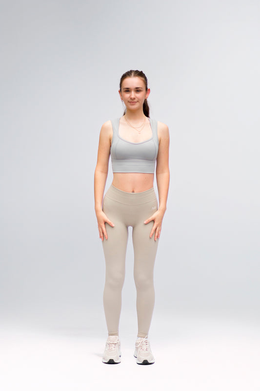 Beige Seamless Sculpting Leggings