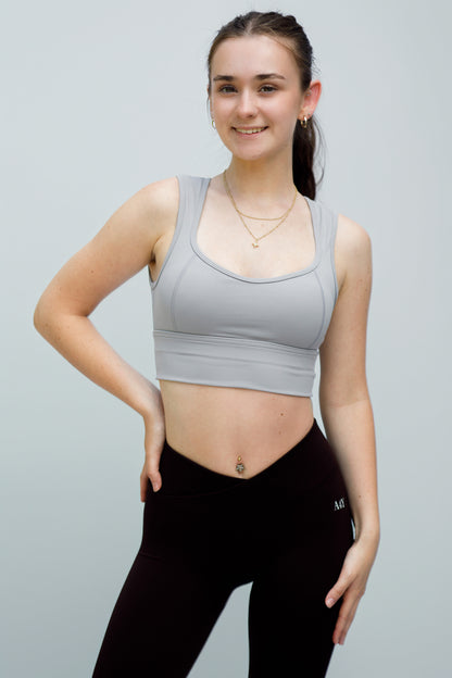 Light Grey Seamless Sports Bra