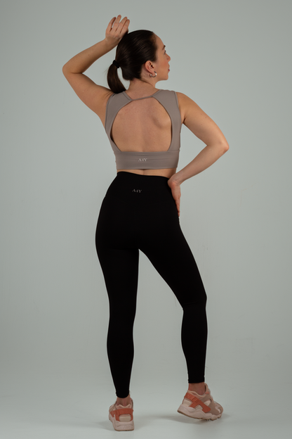 Black High-Waist Seamless Leggings